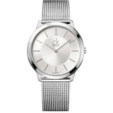 Calvin Klein Minimal White Dial Silver Mesh Bracelet Watch for Men - K3M22126 Buy Now By Calvin Klein