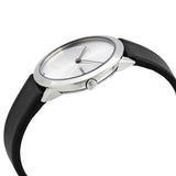 Calvin Klein Minimal Silver Dial Black Leather Strap Watch for Men - K3M221CY Buy Now By Calvin Klein