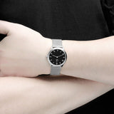 Calvin Klein Minimal Black Dial Silver Mesh Bracelet Watch for Women - K3M52151 Buy Now By Calvin Klein