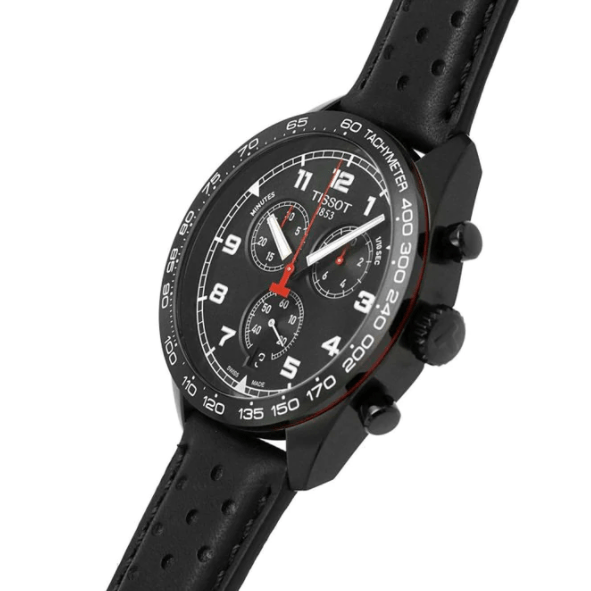 Tissot T Sport PRS 516 Chronograph Black Dial Black Leather Strap Watch for Men - T131.617.36.051.00 Buy Now By Tissot