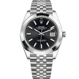 Shop Rolex Datejust 41 Oyster Black Dial Oystersteel Jubilee Bracelet Watch for Men - M126300-0012 in USA