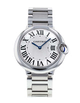 Shop Cartier Ballon Bleu De Cartier Silver Dial Silver Steel Strap Watch for Women - W69011Z4 in USA