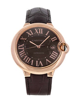 Cartier Ballon Bleu De Cartier Brown Dial Brown Leather Strap Watch for Men - W6920037
