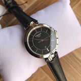Tissot T Lady Flamingo Black Dial Black Leather Strap Watch For Women - T094.210.16.051.00 Buy Now By Tissot