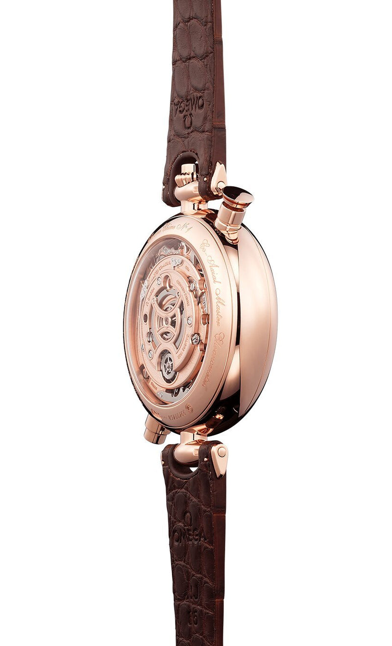 Emporio Armani Meccanico Skeleton Mother of Pearl Dial Brown Leather Strap Watch For Women - AR1993 Buy Now By Emporio Armani