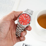 Citizen x Pantone Automatic Blazing Red Dial Silver Steel Strap Watch For Men - NJ0158-89W Buy Now By Citizen