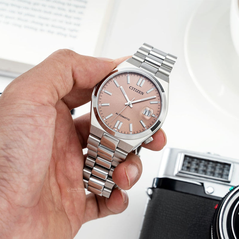 Citizen x Pantone Automatic Warm Sand Dial Silver Steel Strap Watch For Men - NJ0158-89Y Buy Now By Citizen