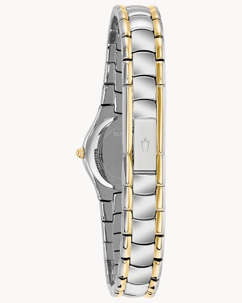 Bulova Classic White Dial Two Tone Steel Strap Watch for Women - 98T84 Buy Now By Bulova