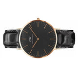 Daniel Wellington Classic Reading Black Dial Black Leather Strap Watch For Men - DW00100129