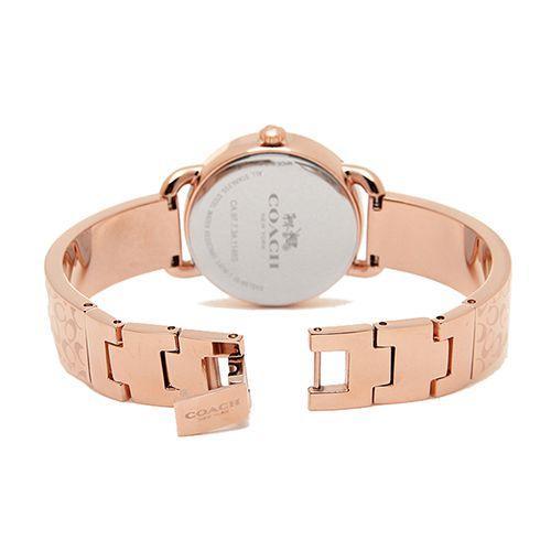 Coach Delancey White Dial Rose Gold Steel Strap Watch for Women - 14502355 Buy Now By Coach