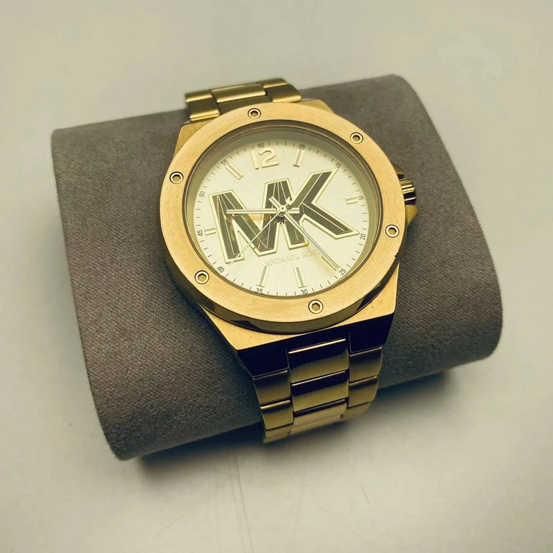 Michael Kors Lennox Three-Hand Quartz Gold Dial Gold Steel Strap Watch For Men - MK8939 Buy Now By Michael Kors