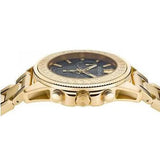 Versace Greca Action Chronograph Black Dial Gold Steel Strap Watch For Men - VE3J00622 Buy Now By Versace