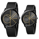 Calvin Klein Minimal Black Dial Black Mesh Bracelet Watch for Women - K3M224X1 Buy Now By Calvin Klein