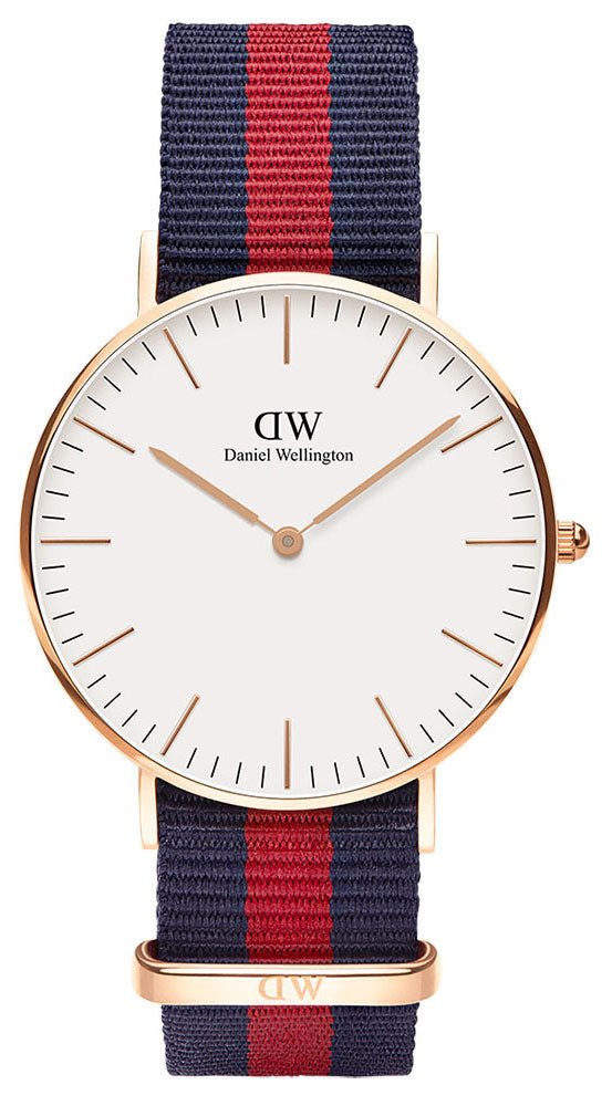 Shop Daniel Wellington Classic Oxford White Dial Two Tone NATO Strap Watch For Women - DW00100029 in USA