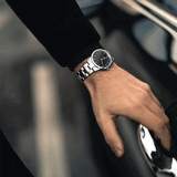 Daniel Wellington Iconic Link Black Dial Silver Steel Strap Watch For Women - DW00100342 Buy Now By Daniel Wellington