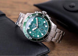 Fossil FB-03 Chronograph Green Dial Silver Steel Strap Watch for Men - FS5726 Buy Now By Fossil