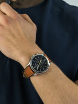 Fossil Forrester Chronograph Blue Dial Brown Leather Strap Watch for Men - S5607 Buy Now By Fossil