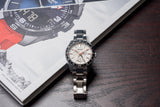 Shop Seiko Presage Sharp Edged Series Automatic GMT Champagne Dial Silver Steel Strap Watch For Men - SPB273J1 in USA