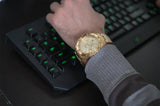 Fossil Garrett Chronograph Gold Dial Gold Steel Strap Watch for Men - FS5772 Buy Now By Fossil