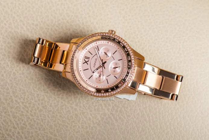 Fossil Stella Sport Multifunction Rose Gold Dial Rose Gold Steel Strap Watch for Women - ES5106 Buy Now By Fossil