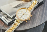 Fossil Neutra Chronograph Mother of Pearl White Dial Two Tone Steel Strap Watch for Women - ES5216 Buy Now By Fossil