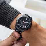 Michael Kors Cunningham Chronograph Black Dial Black Steel Strap Watch For Men - MK8965 Buy Now By Michael Kors