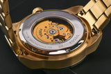 Fossil Bronson Automatic Skeleton Black Dial Gold Steel Strap Watch for Men - ME3257 Buy Now By Fossil