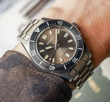 Shop Seiko Prospex 55th Anniversary Edition Brown Dial Silver Steel Strap Watch For Men - SPB145J1 in USA