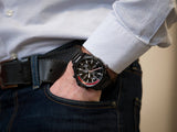 Shop Hugo Boss Globetrotter Black Dial Black Steel Strap Watch for Men - 1513825 in USA