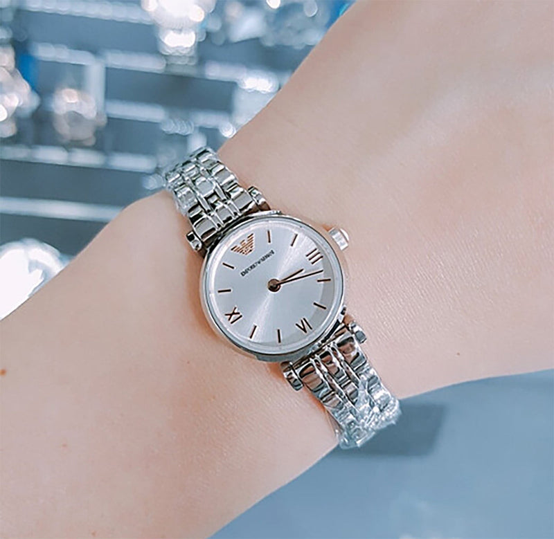 Emporio Armani Gianni T Bar Quartz Silver Dial Silver Steel Strap Watch For Women - AR1935 Buy Now By Emporio Armani