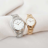 Daniel Wellington Iconic Link White Dial Silver Steel Strap Watch for Women - DW00100203 Buy Now By Daniel Wellington
