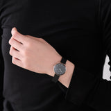 Daniel Wellington Petite Ashfield Black Dial Black Mesh Strap Watch For Women - DW00100246