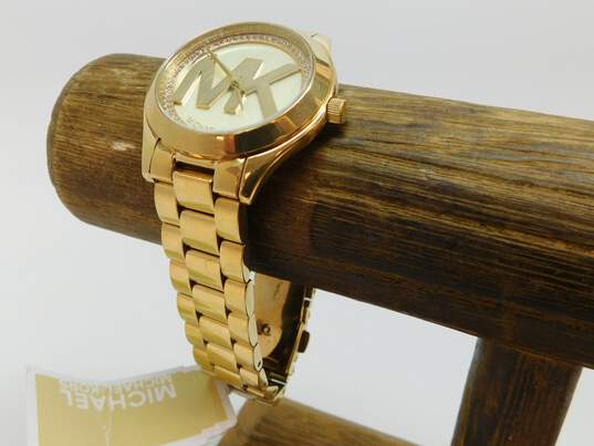 Michael Kors Slim Runway Gold Dial Gold Steel Strap Watch for Women - MK3477 Buy Now By Michael Kors