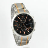 Emporio Armani Renato Chronograph Black Dial Two Tone Steel Strap Watch For Men - AR11165 Buy Now By Emporio Armani