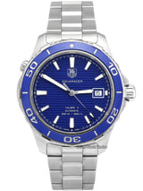 Tag Heuer Aquaracer Calibre 5 Automatic Blue Dial Silver Steel Strap Watch for Men - WAK2111.BA0830 Buy Now By Tag Heuer