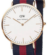 Shop Daniel Wellington Classic Oxford White Dial Two Tone NATO Strap Watch For Men - DW00100001 in USA