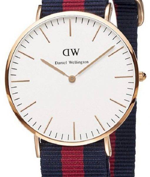 Shop Daniel Wellington Classic Oxford White Dial Two Tone NATO Strap Watch For Men - DW00100001 in USA