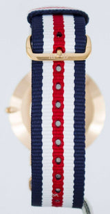 Shop Daniel Wellington Classic Canterbury White Dial Two Tone Nylon Strap Watch For Men - DW00100002 in USA