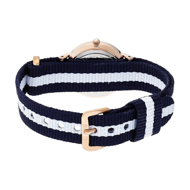 Shop Daniel Wellington Classic Glasgow White Dial Two Tone NATO Strap Watch for Men - DW00100004 in USA