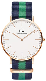 Shop Daniel Wellington Classic Warwick White Dial Two Tone Nylon Strap Watch for Men - DW00100005 in USA