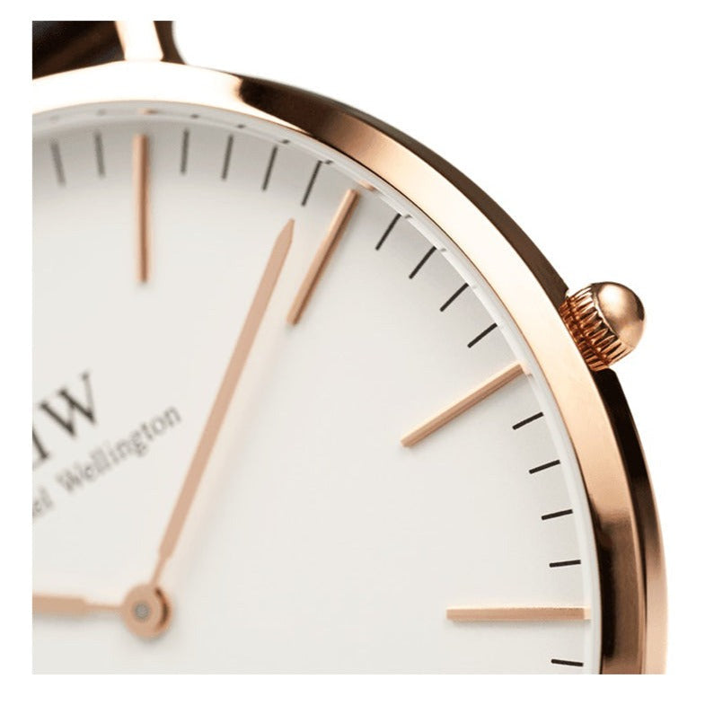 Shop Daniel Wellington Classic Glasgow White Dial Two Tone NATO Strap Watch for Men - DW00100004 in USA