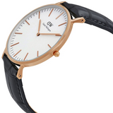 Daniel Wellington Classic Reading White Dial Black Leather Strap Watch For Men - DW00100014 Buy Now By Daniel Wellington