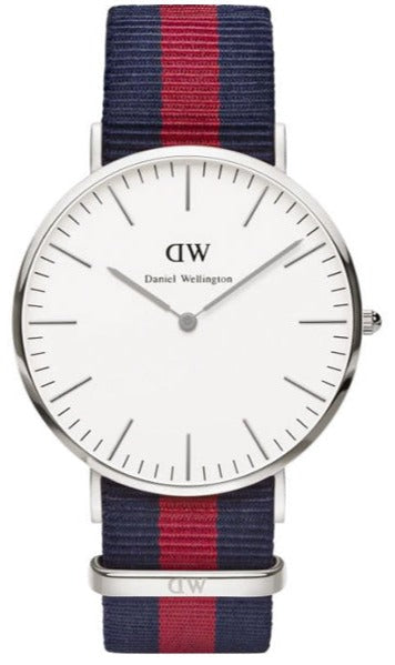 Shop Daniel Wellington Classic Oxford White Dial Two Tone Nylon Strap Watch For Men - DW00100015 in USA