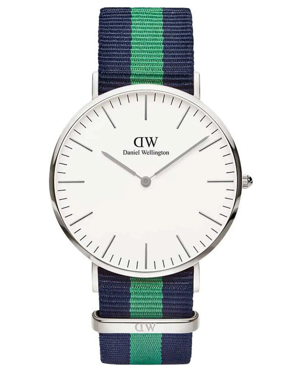 Shop Daniel Wellington Classic Warwick White Dial Two Tone Nylon Strap Watch for Men - DW00100019 in USA