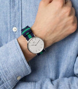 Shop Daniel Wellington Classic Warwick White Dial Two Tone Nylon Strap Watch for Men - DW00100019 in USA