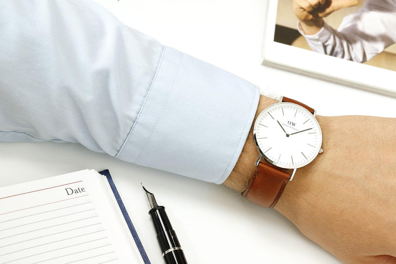 Daniel Wellington Classic St Mawes White Dial Brown Leather Strap Watch For Men - DW00100021 Buy Now By Daniel Wellington