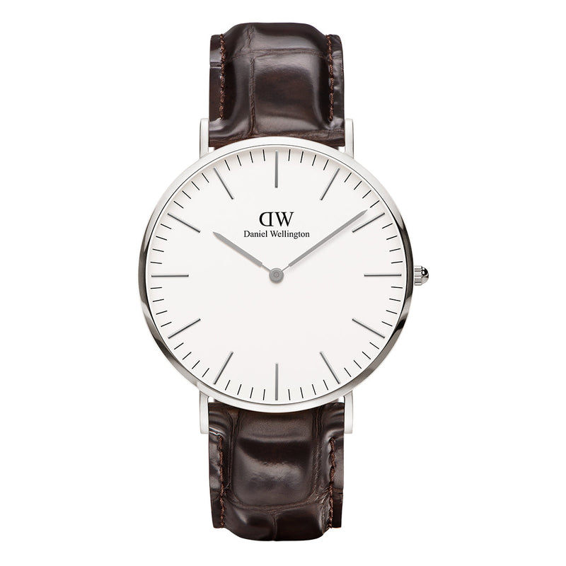 Daniel Wellington Classic York White Dial Black Leather Strap Watch For Men - DW00100025 Buy Now By Daniel Wellington