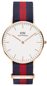 Shop Daniel Wellington Classic Oxford White Dial Two Tone NATO Strap Watch For Women - DW00100029 in USA