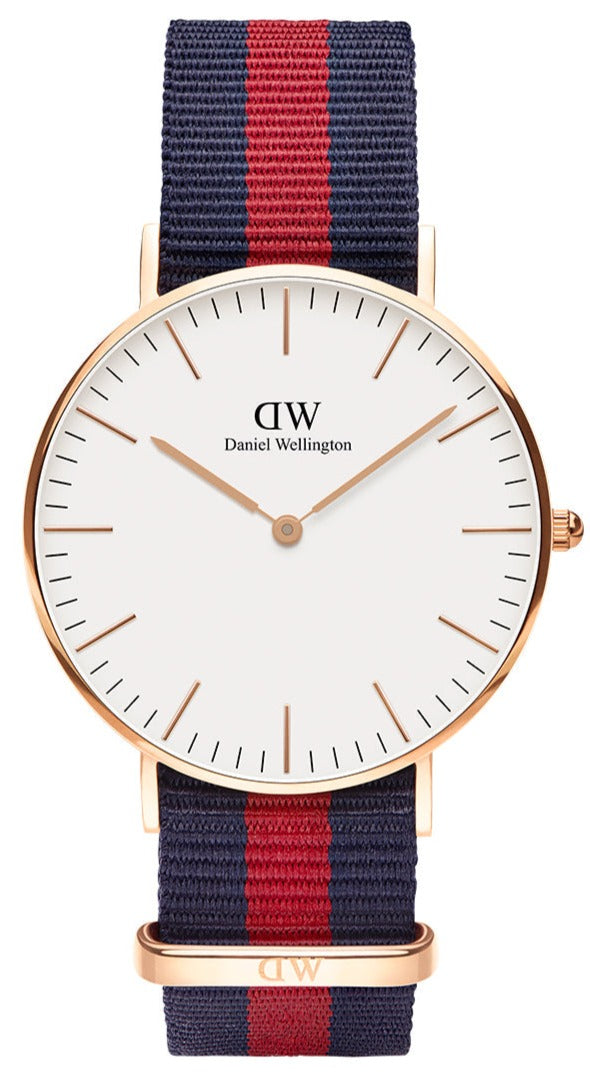 Shop Daniel Wellington Classic Oxford White Dial Two Tone NATO Strap Watch For Women - DW00100029 in USA