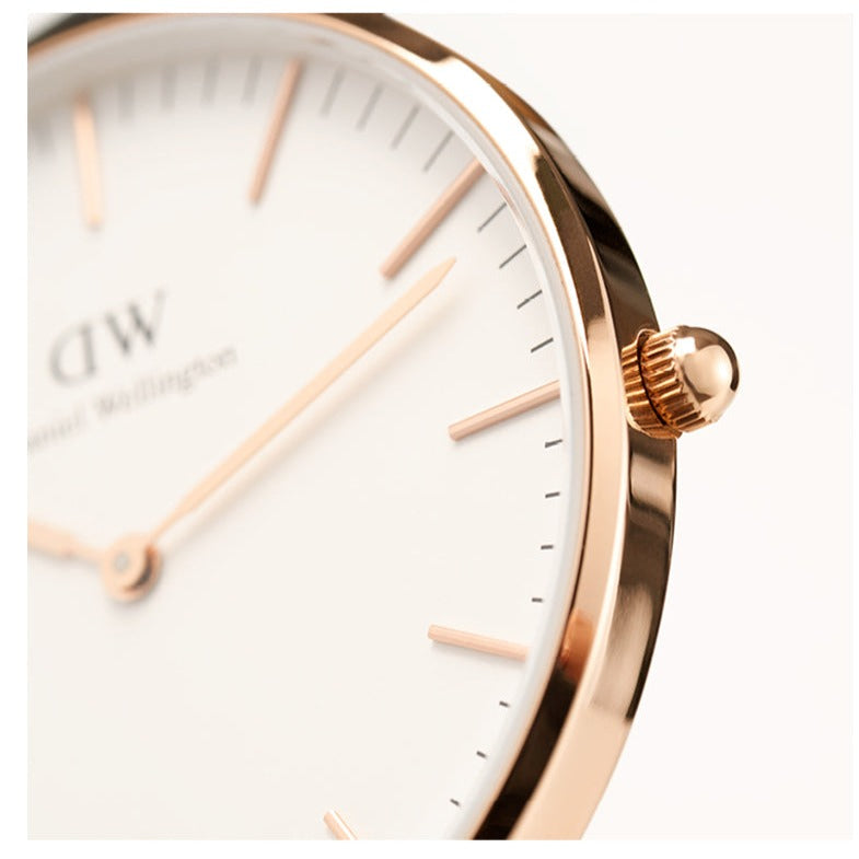 Daniel Wellington Classic Glasgow White Dial Two Tone NATO Strap Watch For Women - DW00100031 Buy Now By Daniel Wellington